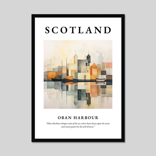 Poster of Oban Harbour, Scotland.