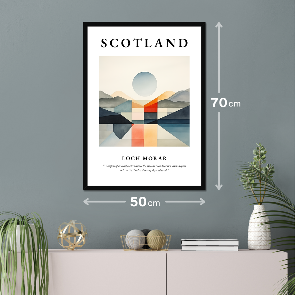 Poster of Loch Morar hanging on a wall