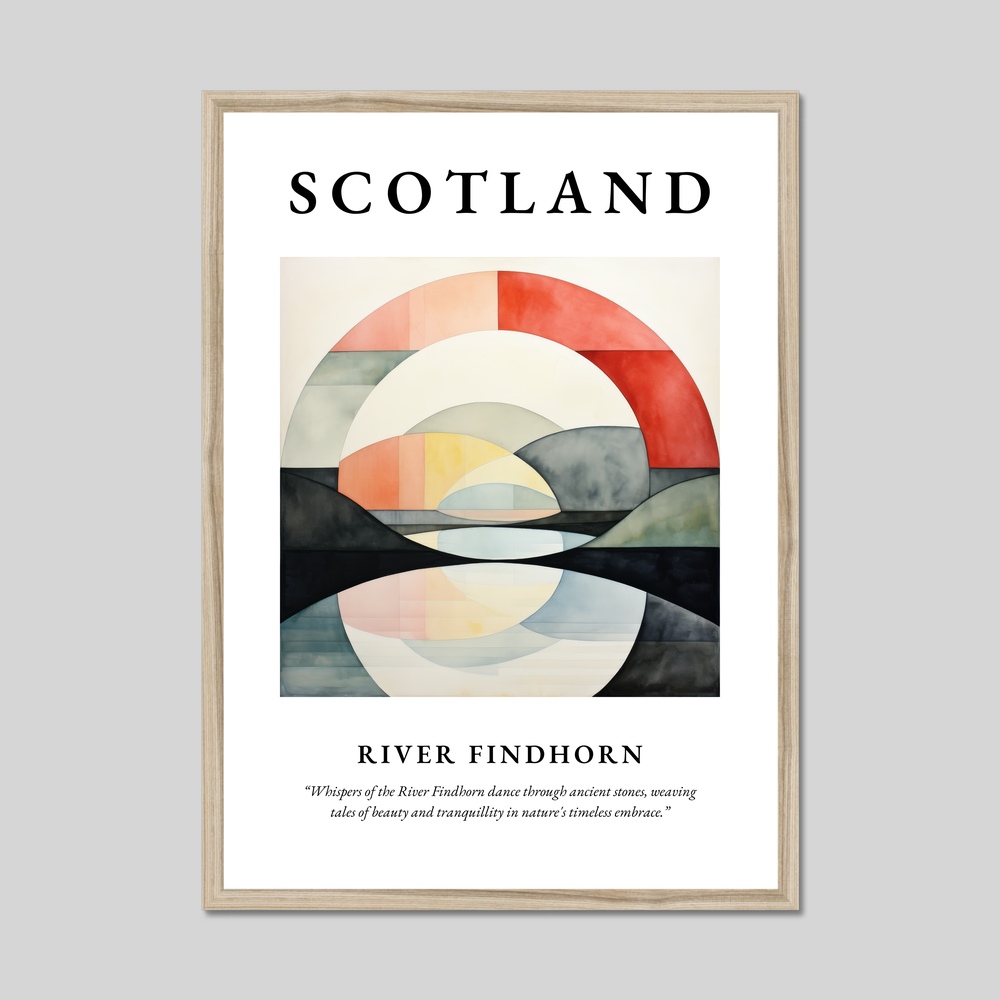 Poster in a natural frame with the word Scotland