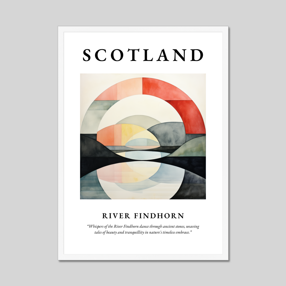 Poster in a white frame with the word Scotland