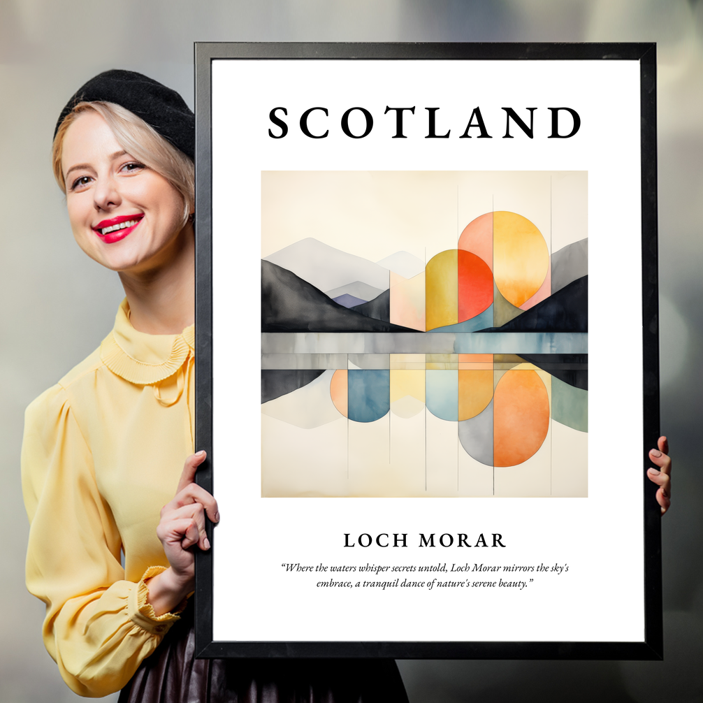 Person holding a poster of Loch Morar