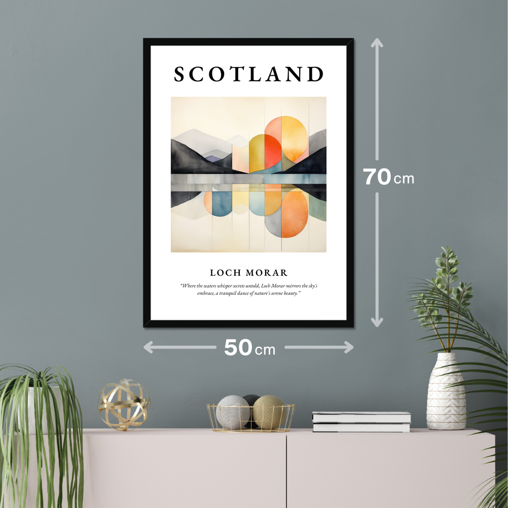 Poster of Loch Morar hanging on a wall