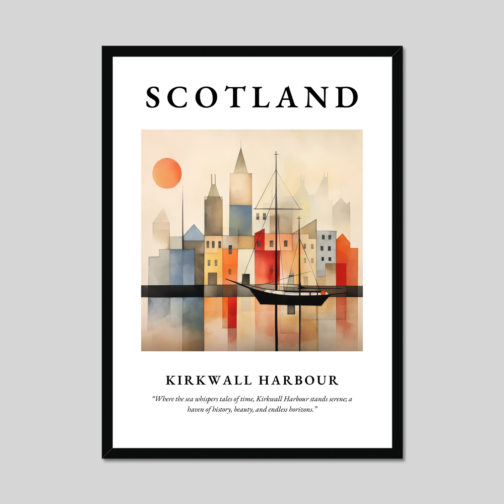 Poster of Kirkwall Harbour, Scotland.