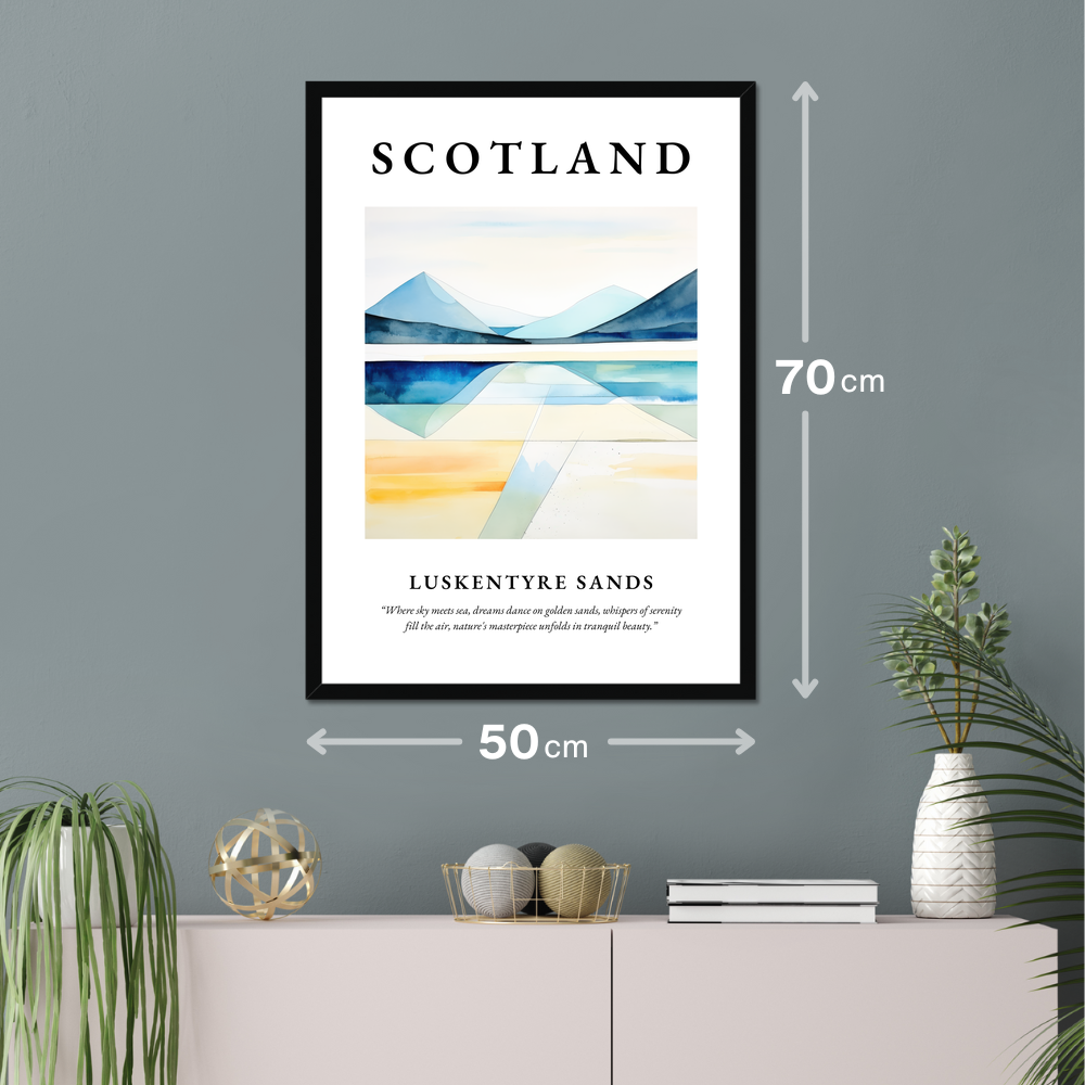 Poster of Luskentyre Sands hanging on a wall