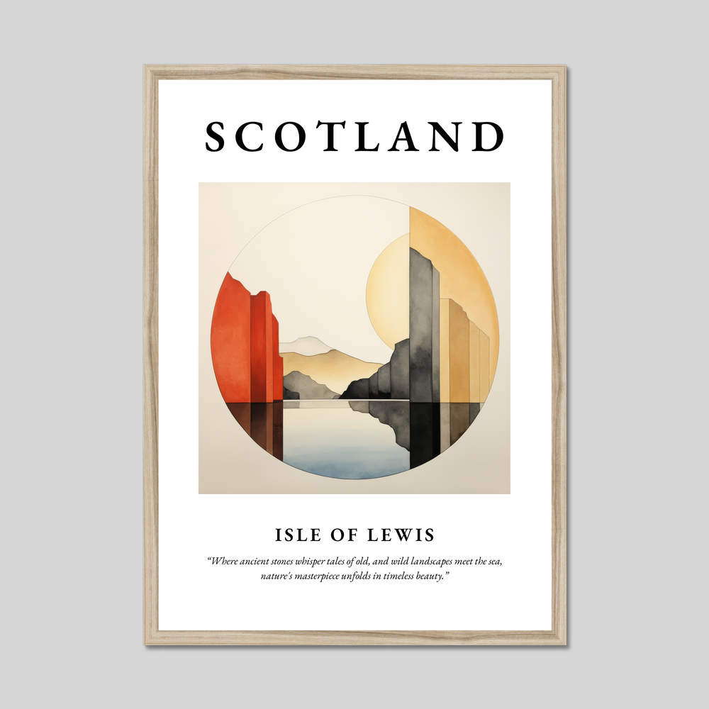 Poster in a natural frame with the word Scotland