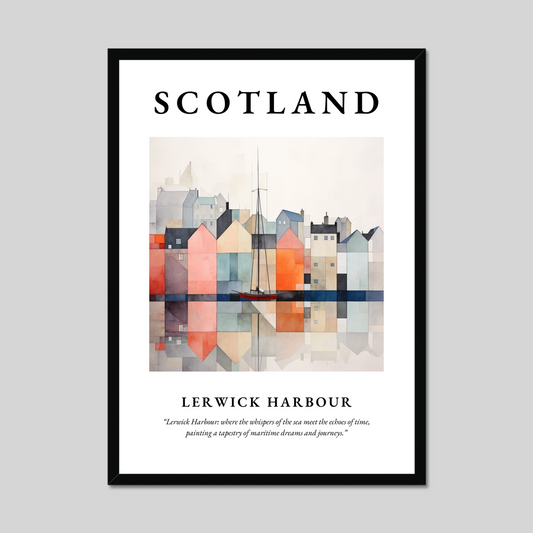 Poster of Lerwick Harbour, Scotland.