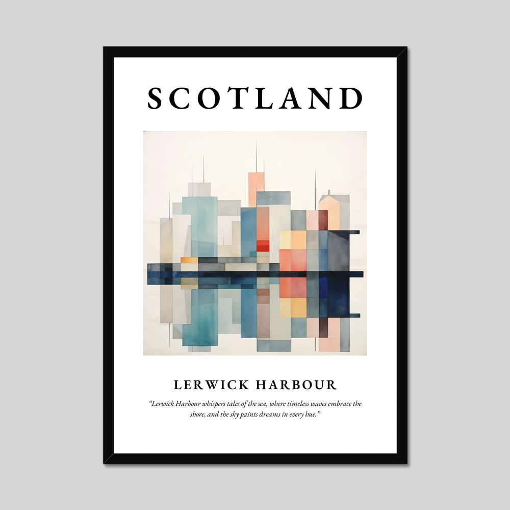 Poster of Lerwick Harbour, Scotland.