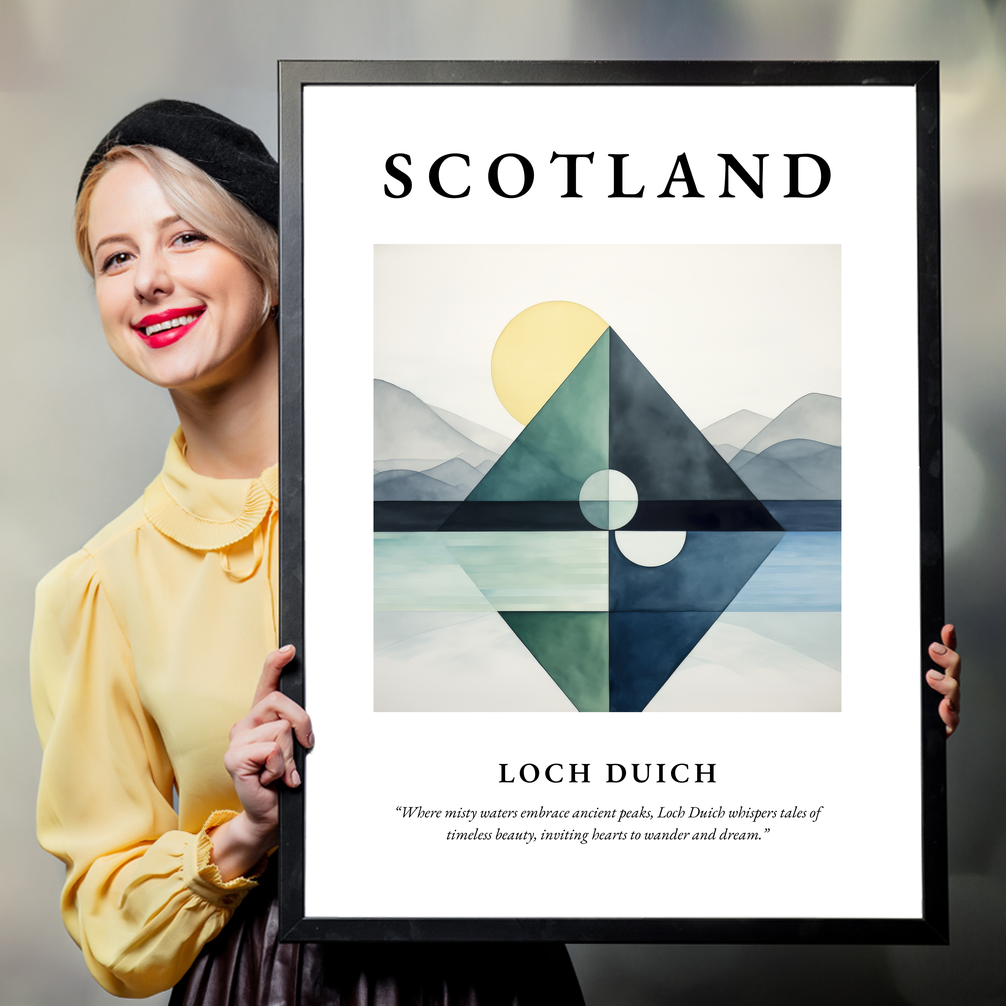 Person holding a poster of Loch Duich