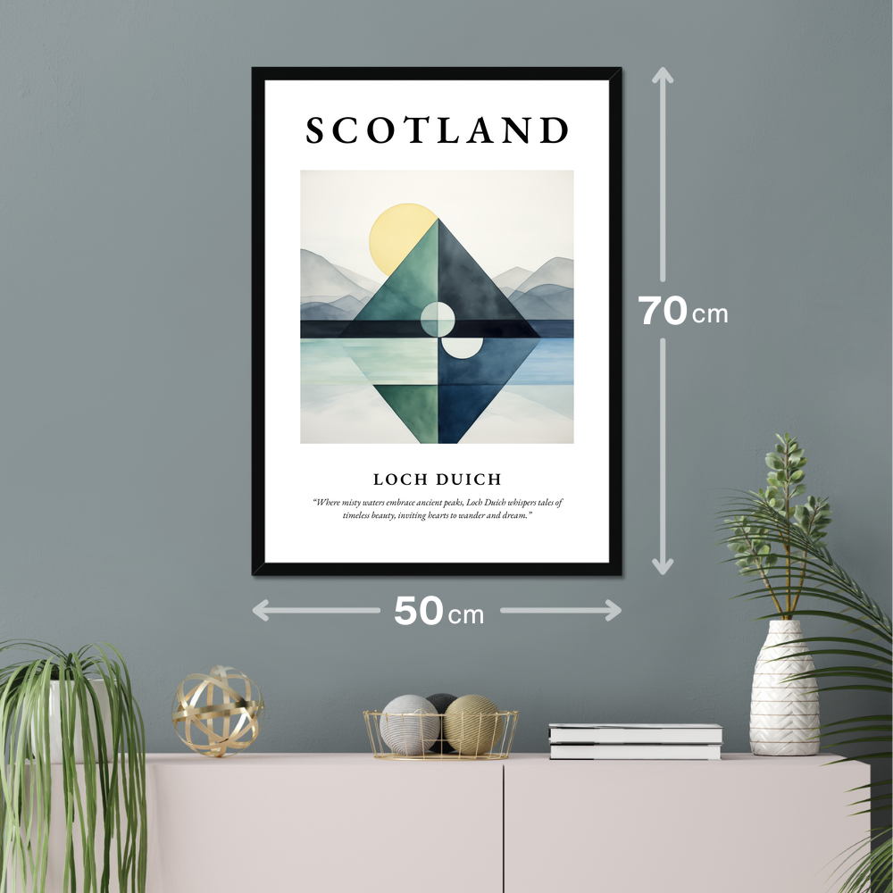 Poster of Loch Duich hanging on a wall