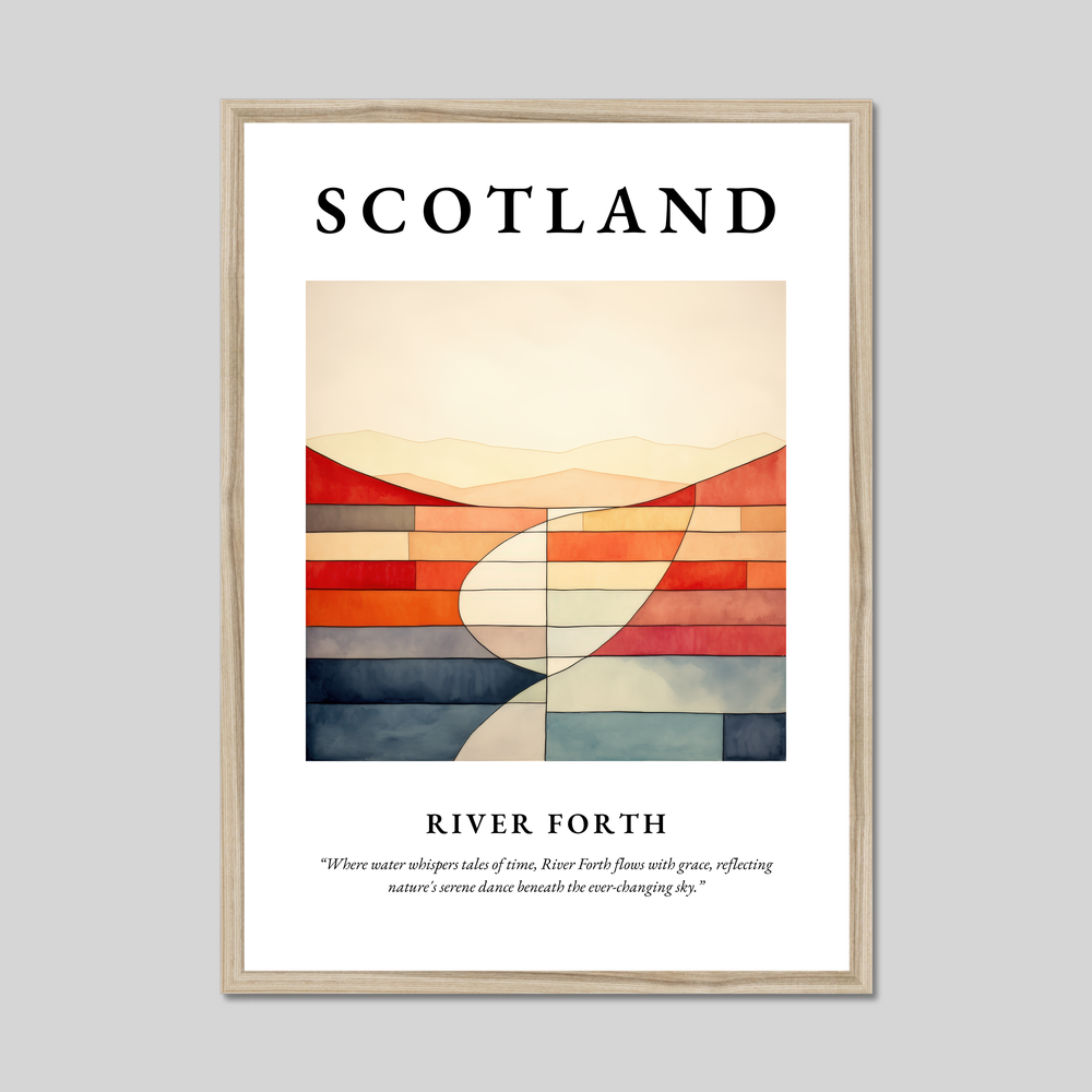 Poster in a natural frame with the word Scotland