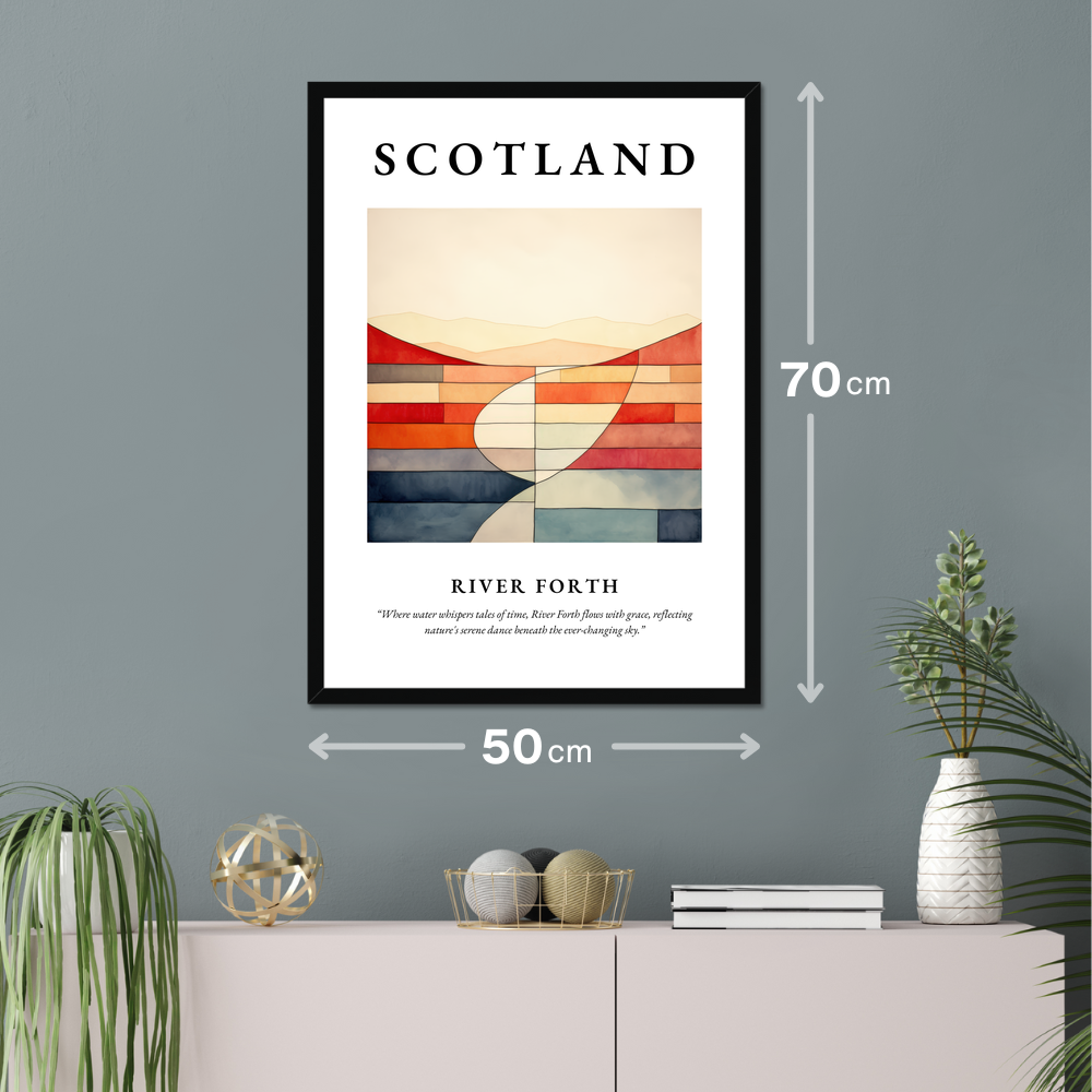 Poster of River Forth hanging on a wall