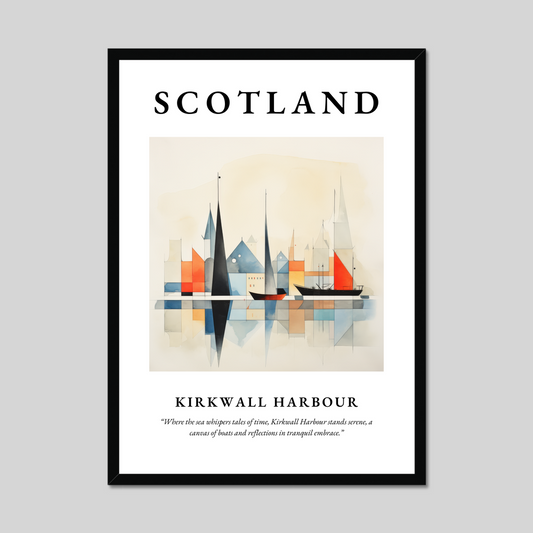 Poster of Kirkwall Harbour, Scotland.