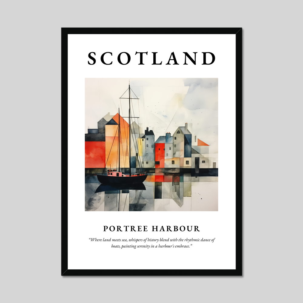 Poster of Portree Harbour, Scotland.