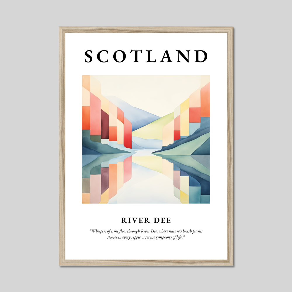 Poster in a natural frame with the word Scotland