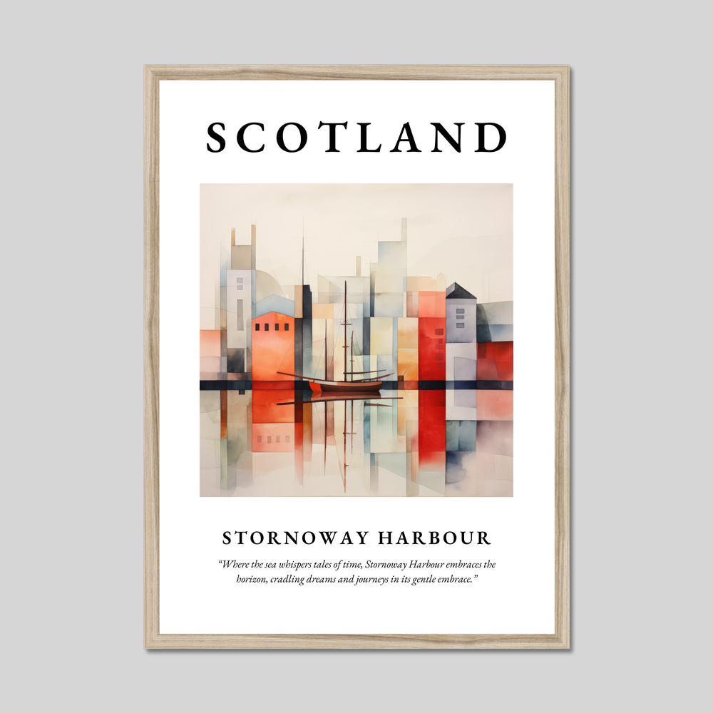 Poster in a natural frame with the word Scotland