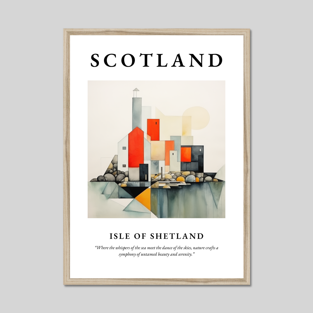 Poster in a natural frame with the word Scotland