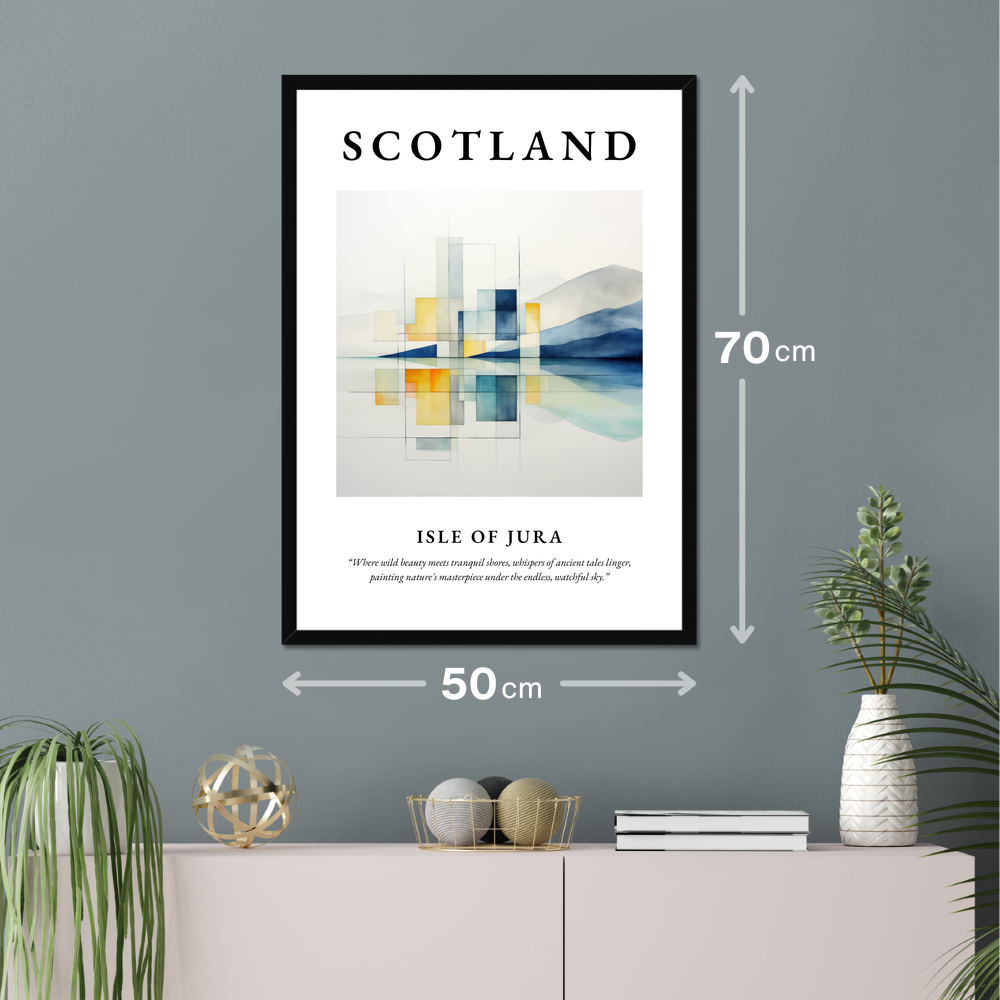 Poster of Isle of Jura hanging on a wall