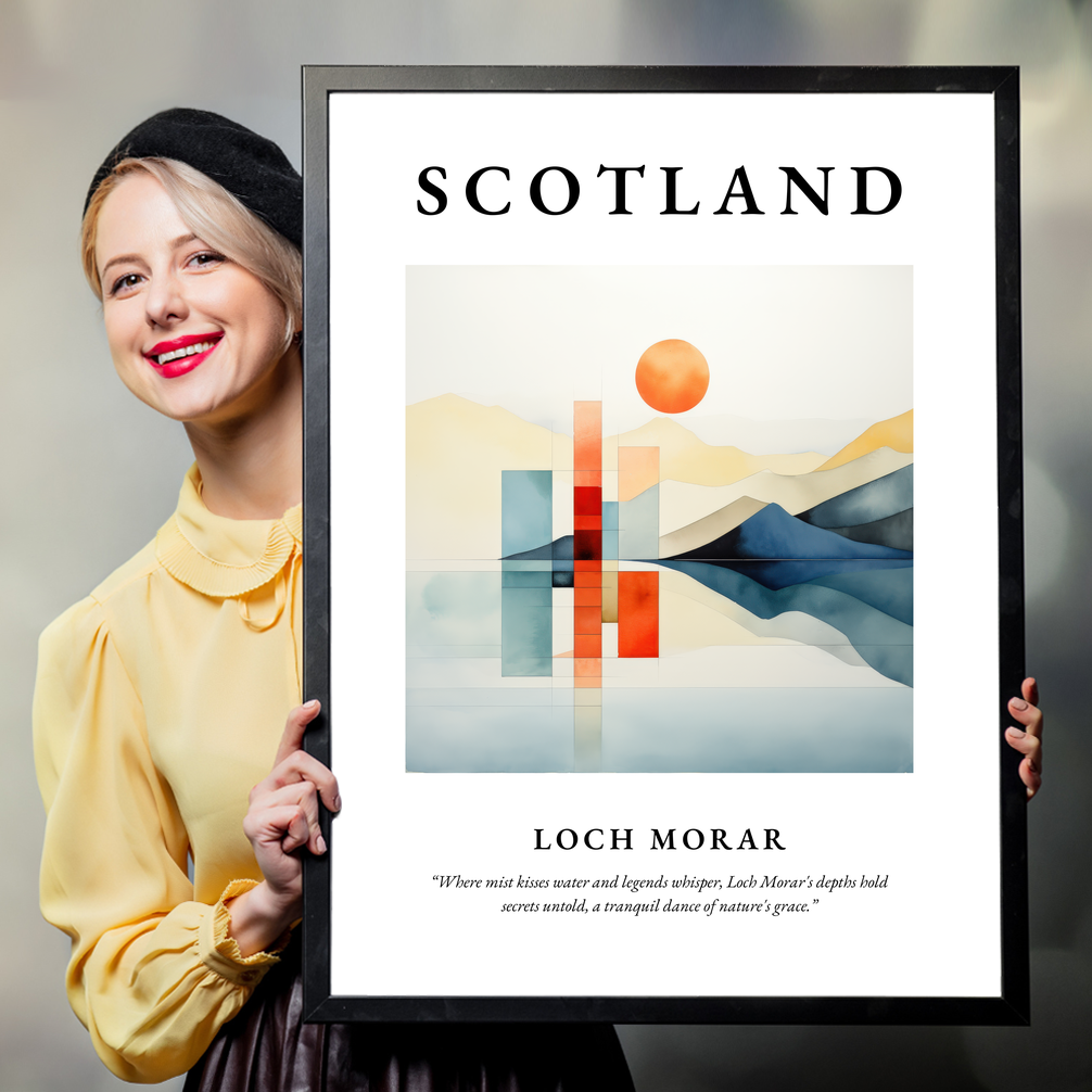 Person holding a poster of Loch Morar