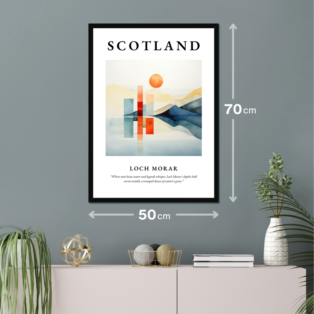 Poster of Loch Morar hanging on a wall