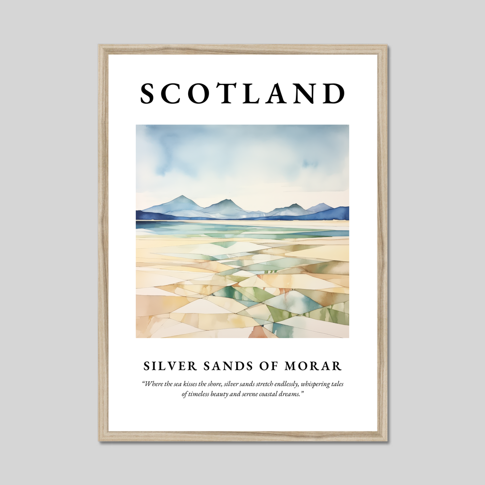 Poster in a natural frame with the word Scotland