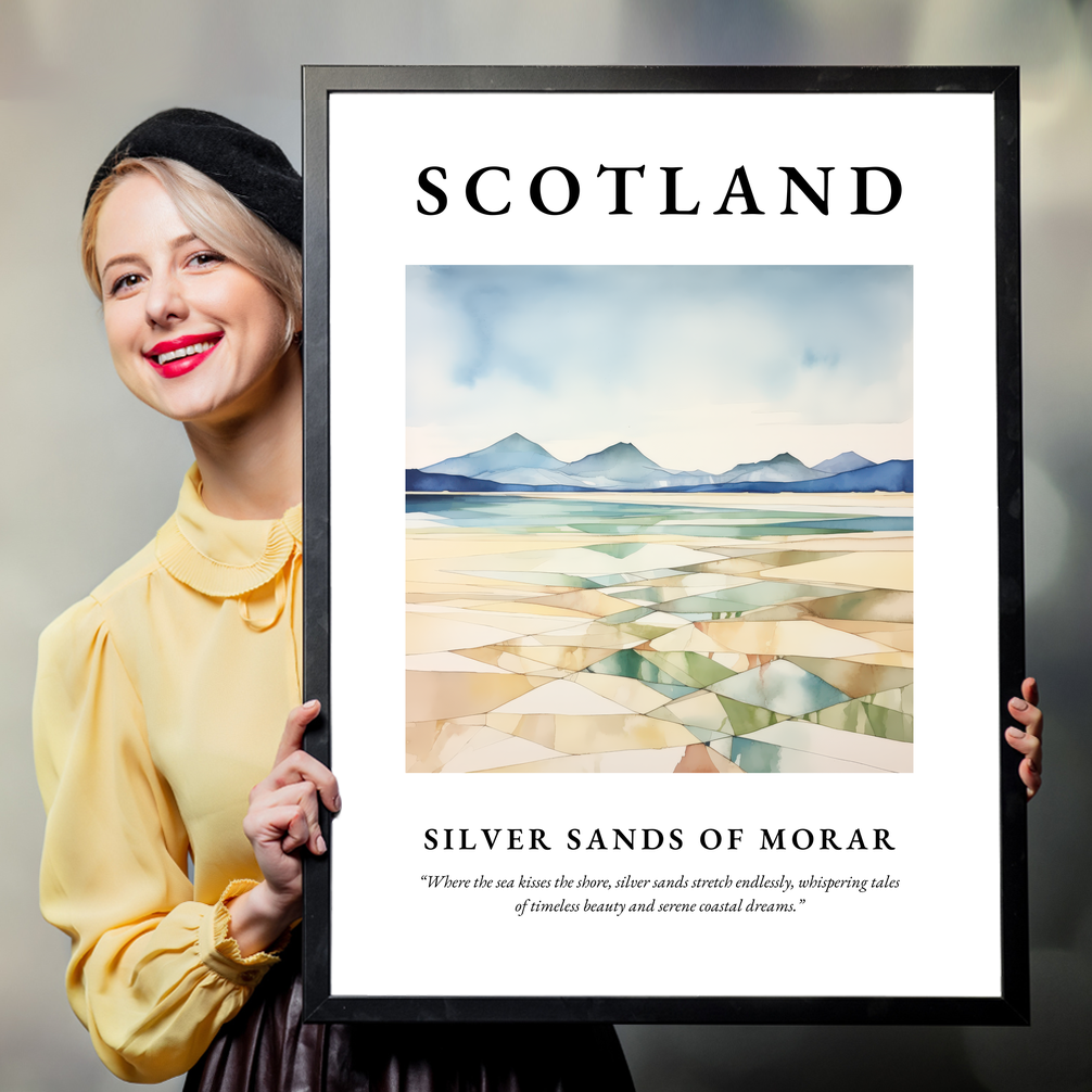 Person holding a poster of Silver Sands of Morar