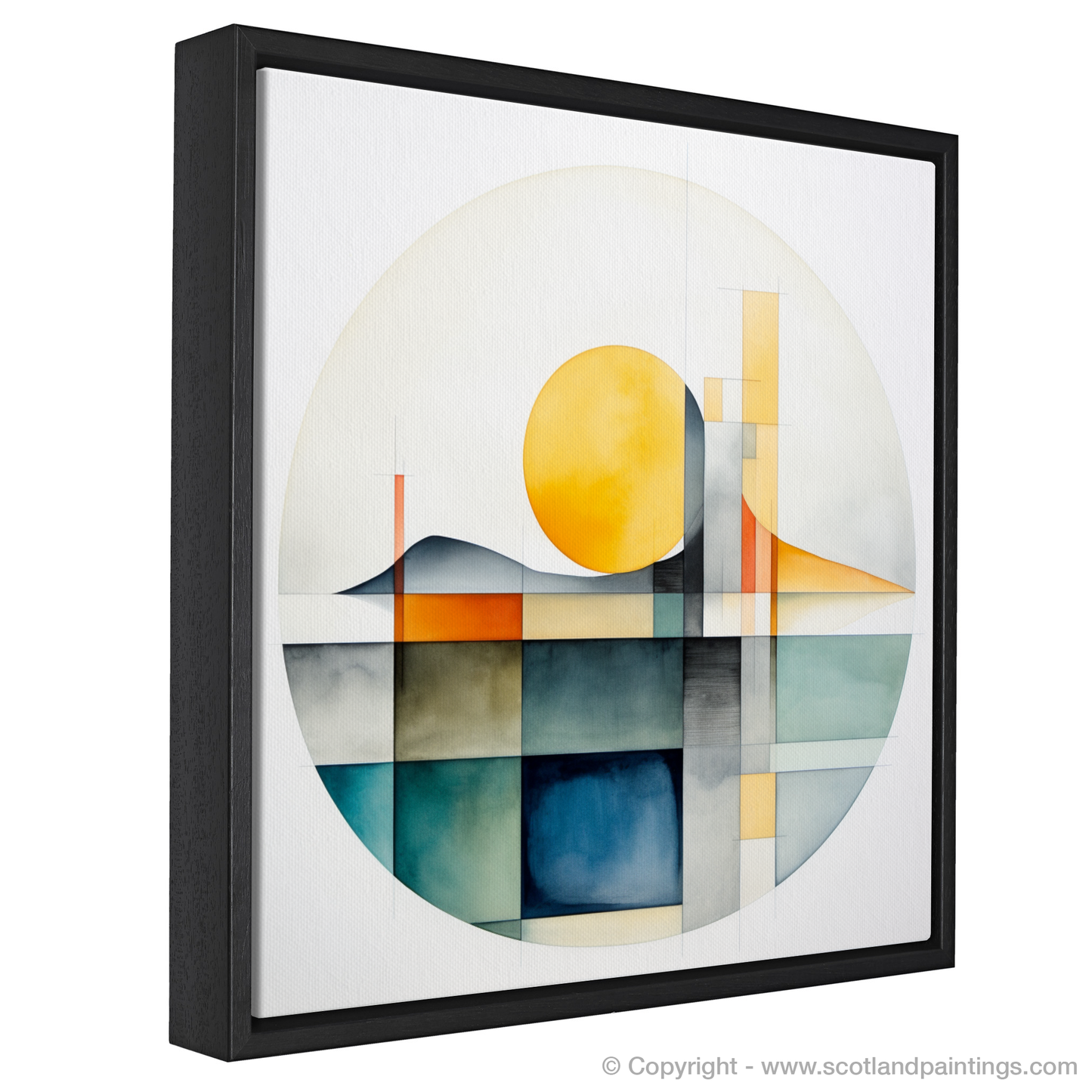 Sunset Glow over Tranquil Loch Morar - A Modern Minimalist Interpretation