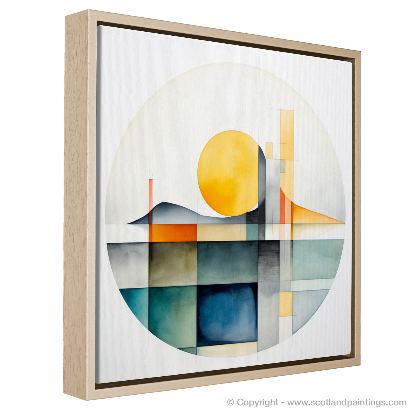 Sunset Glow over Tranquil Loch Morar - A Modern Minimalist Interpretation