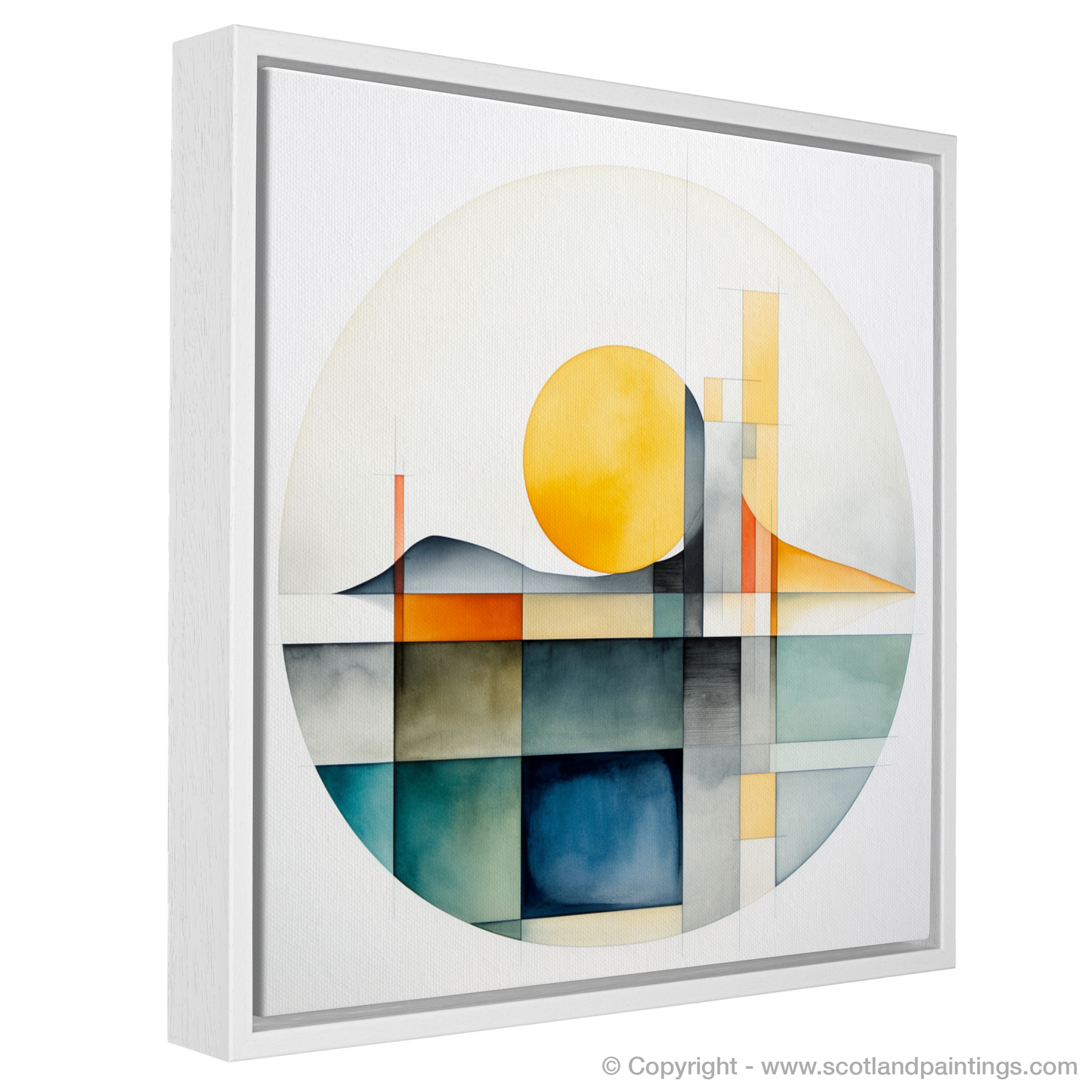 Sunset Glow over Tranquil Loch Morar - A Modern Minimalist Interpretation