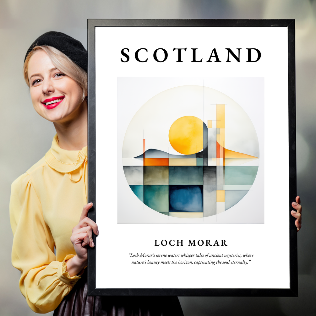 Person holding a poster of Loch Morar