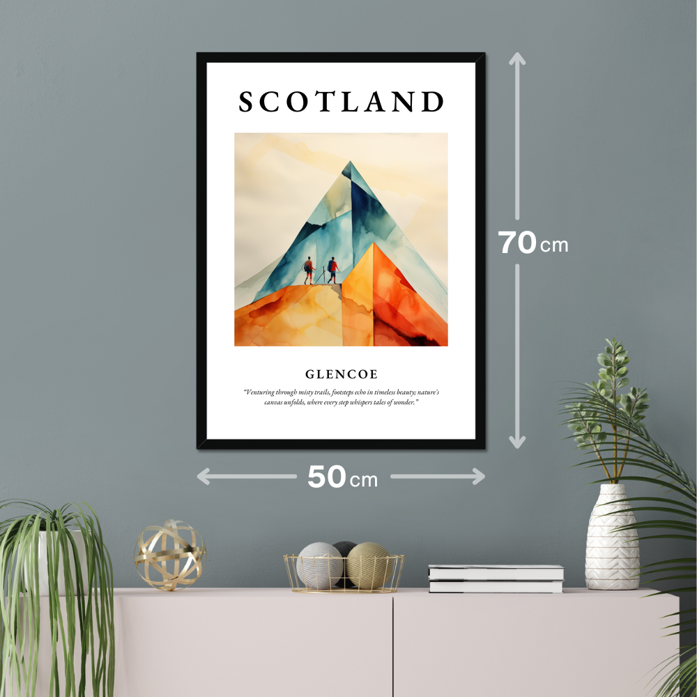 Poster of Glencoe hanging on a wall