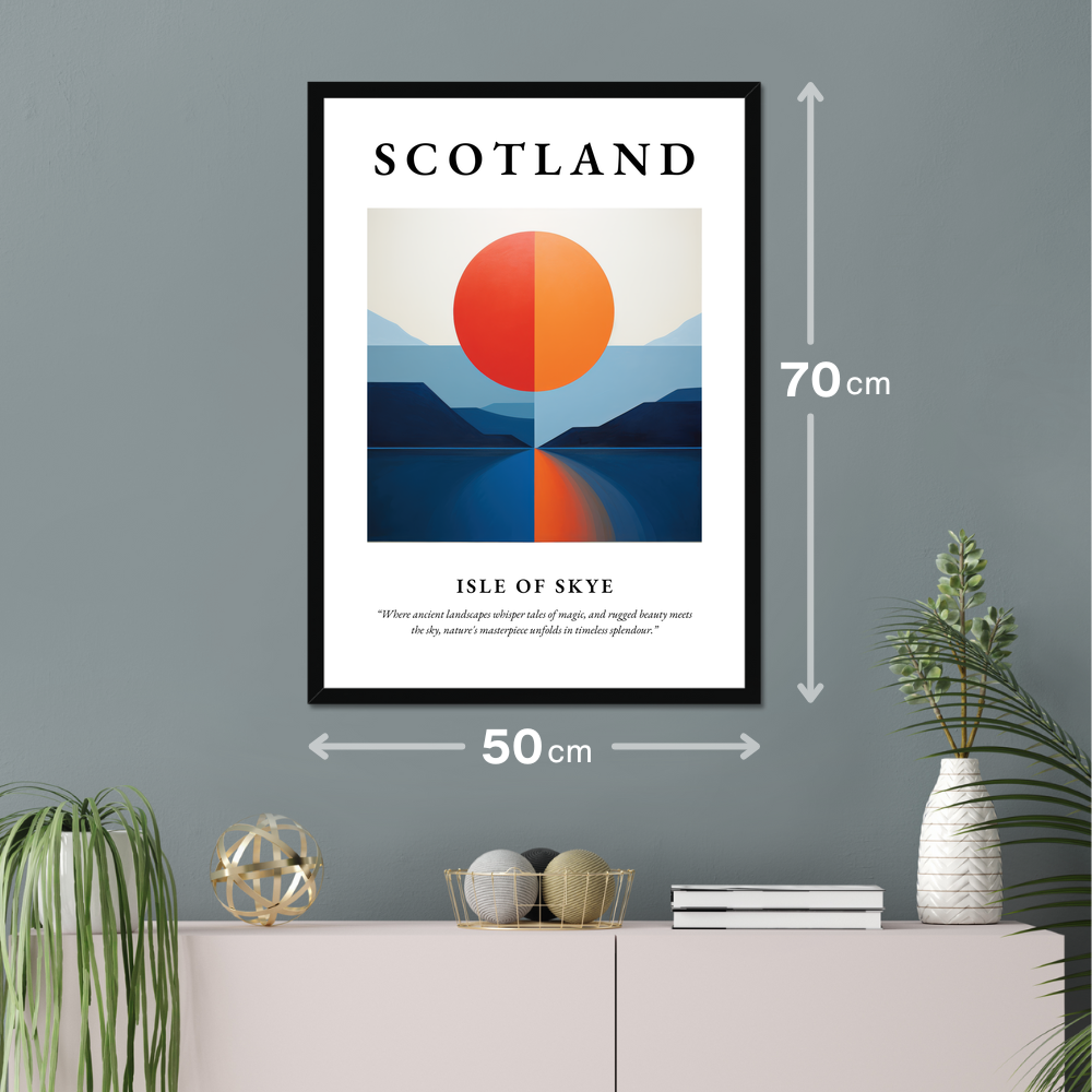 Poster of Isle of Skye hanging on a wall