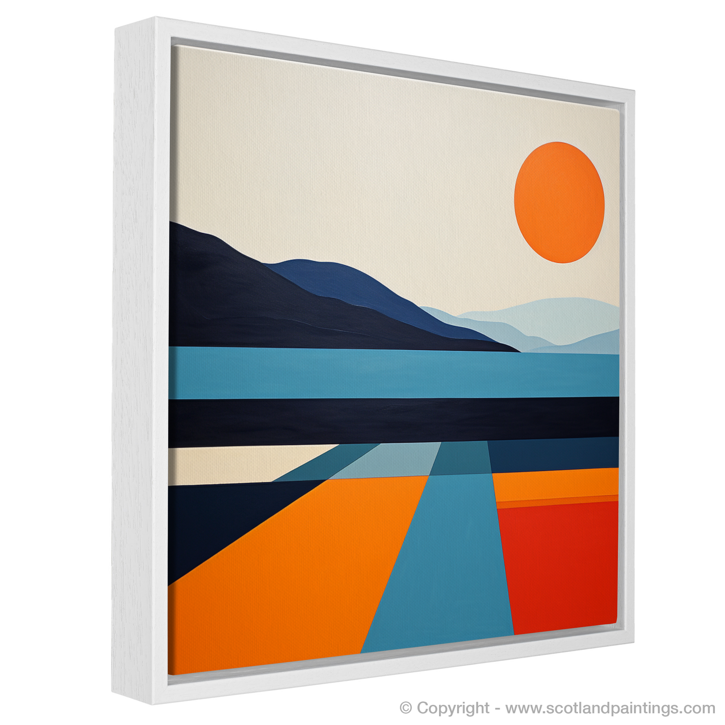 Loch Awe in Sunset Hues: A Minimalist Ode to Tranquil Scottish Beauty