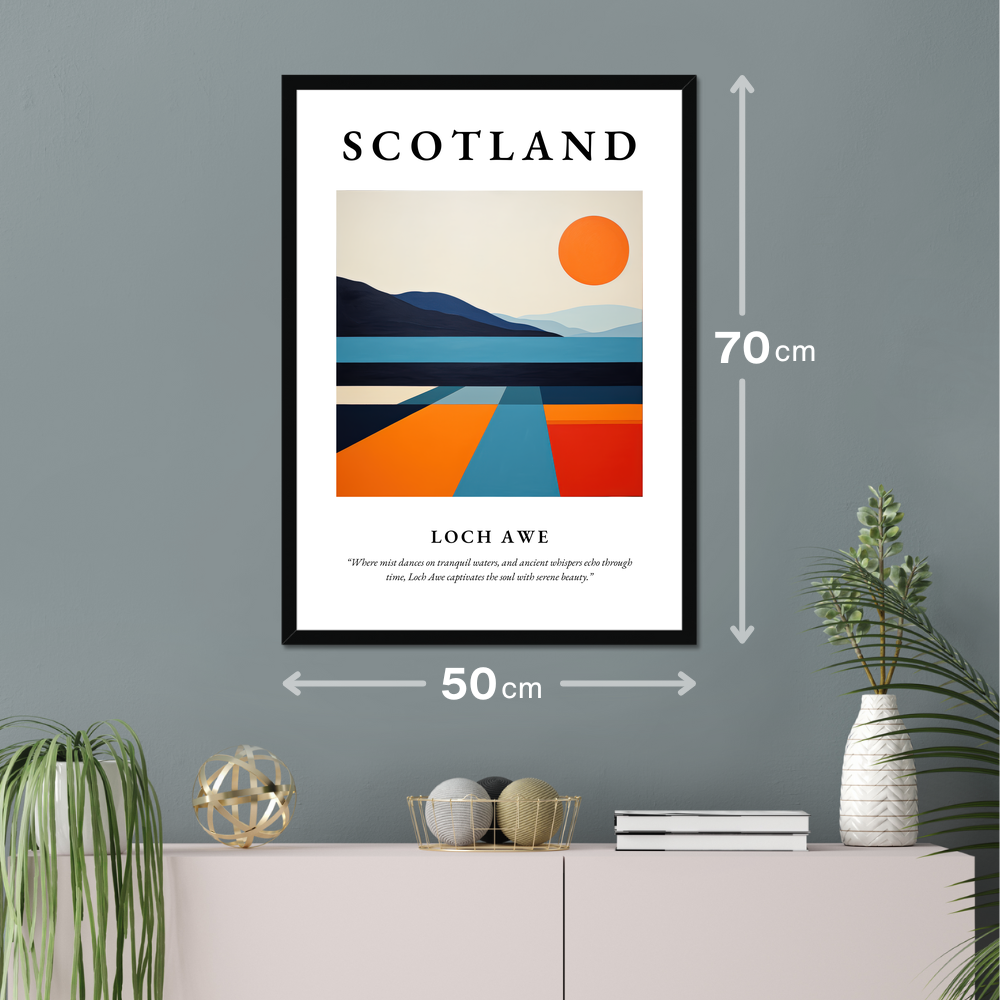 Poster of Loch Awe hanging on a wall