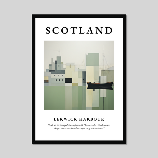 Poster of Lerwick Harbour, Scotland.