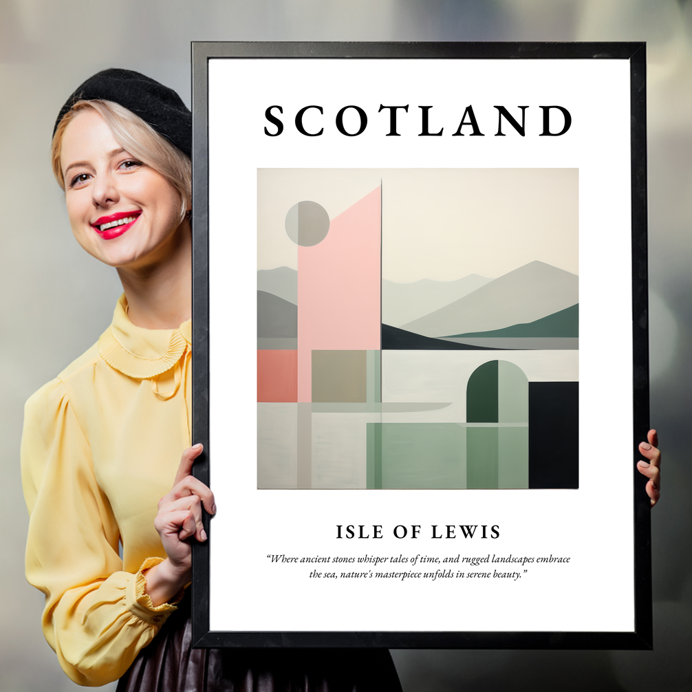 Person holding a poster of Isle of Lewis