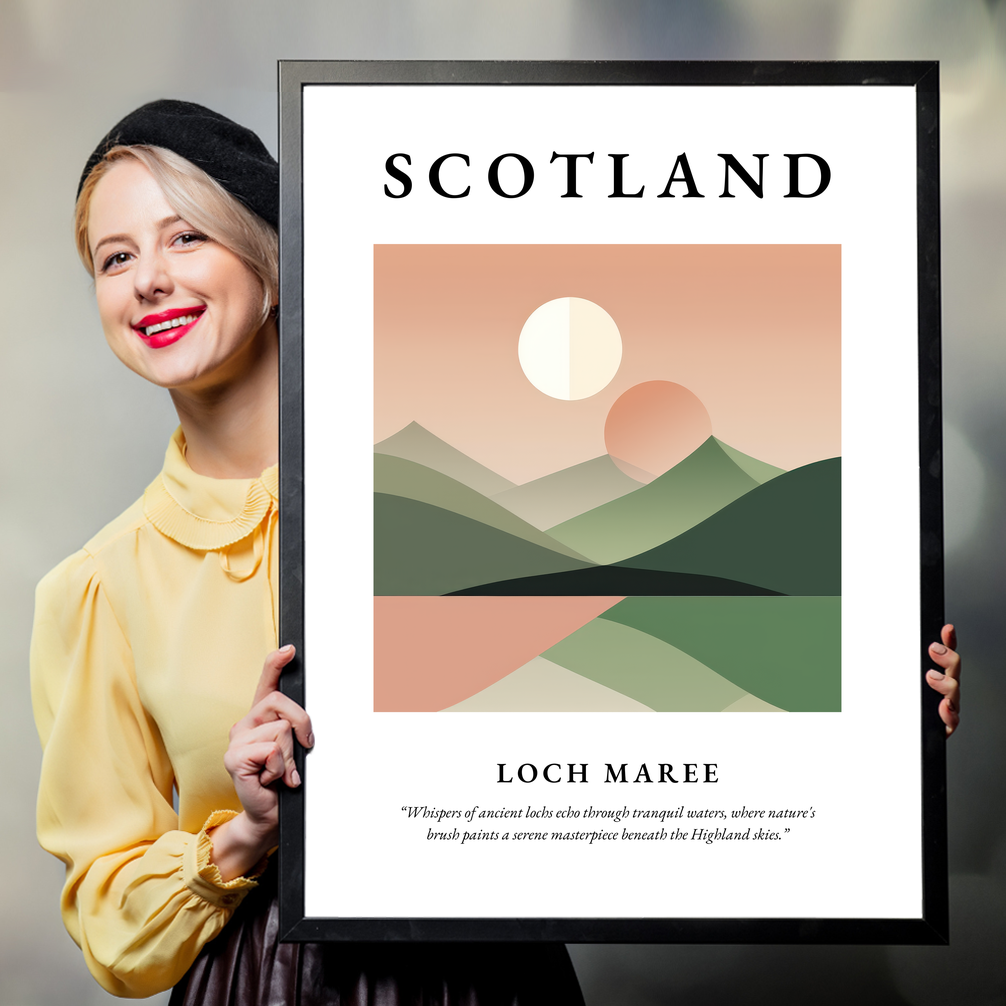 Person holding a poster of Loch Maree