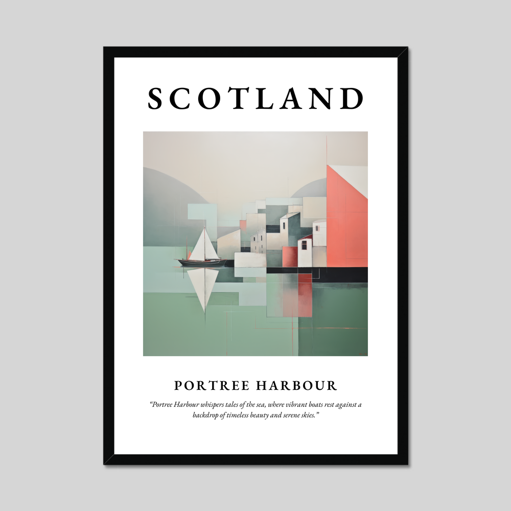 Poster of Portree Harbour, Scotland.