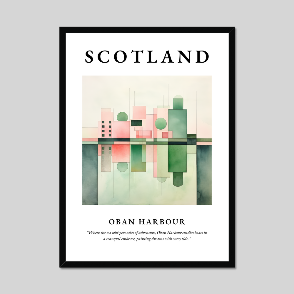 Poster of Oban Harbour, Scotland.