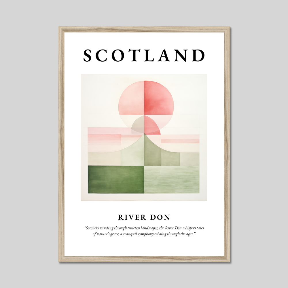 Poster in a natural frame with the word Scotland