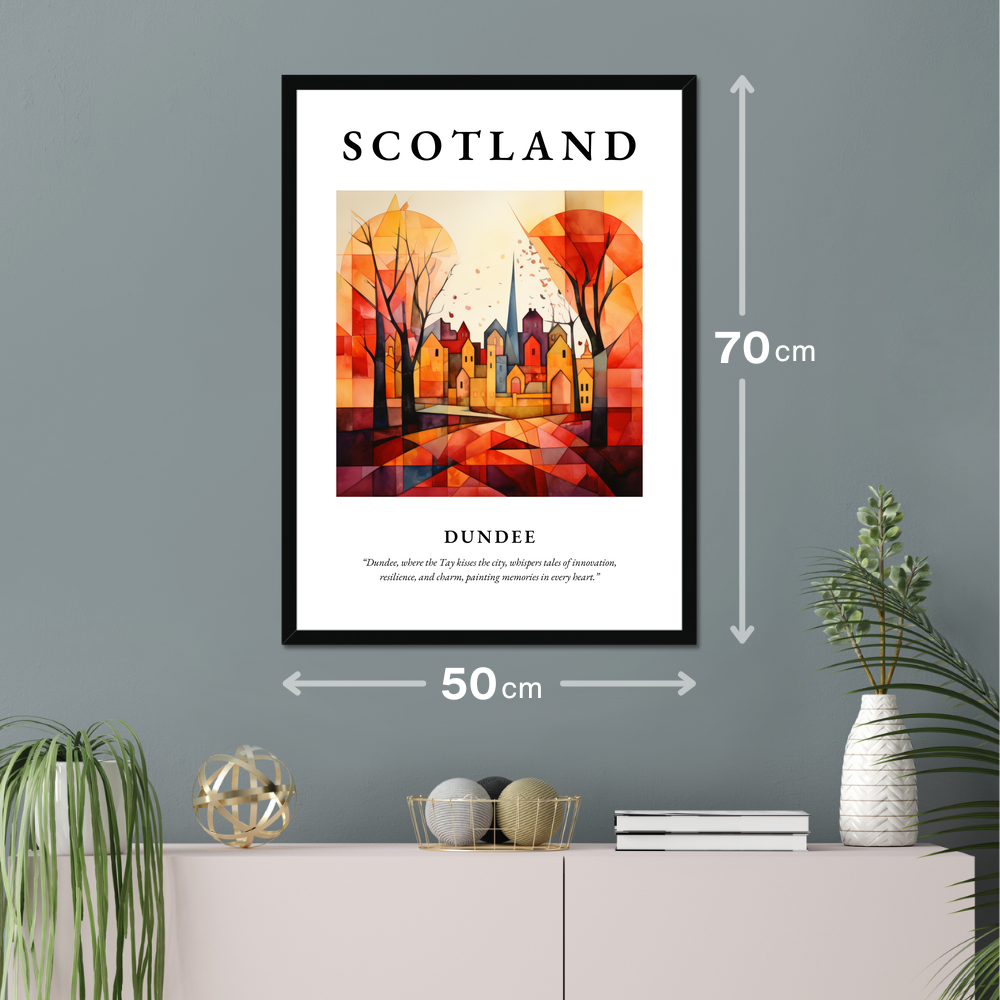 Poster of Dundee hanging on a wall