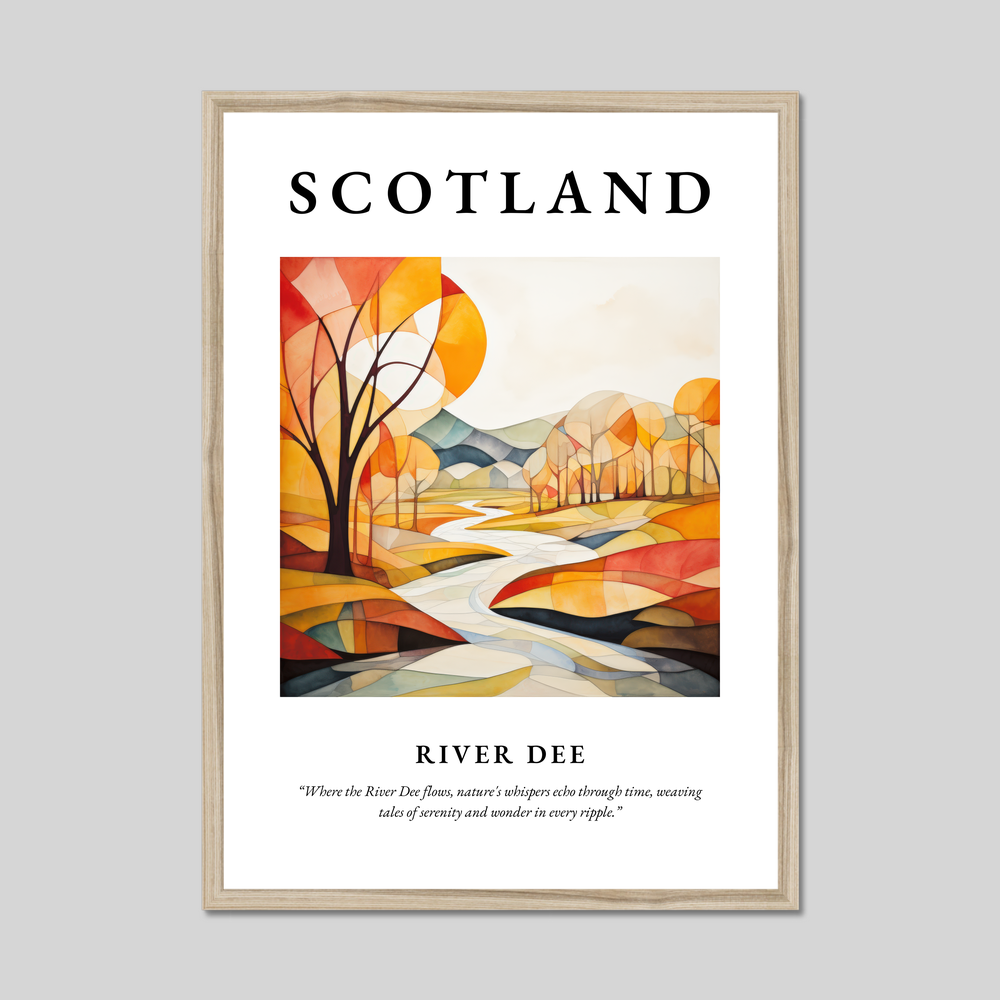 Poster in a natural frame with the word Scotland