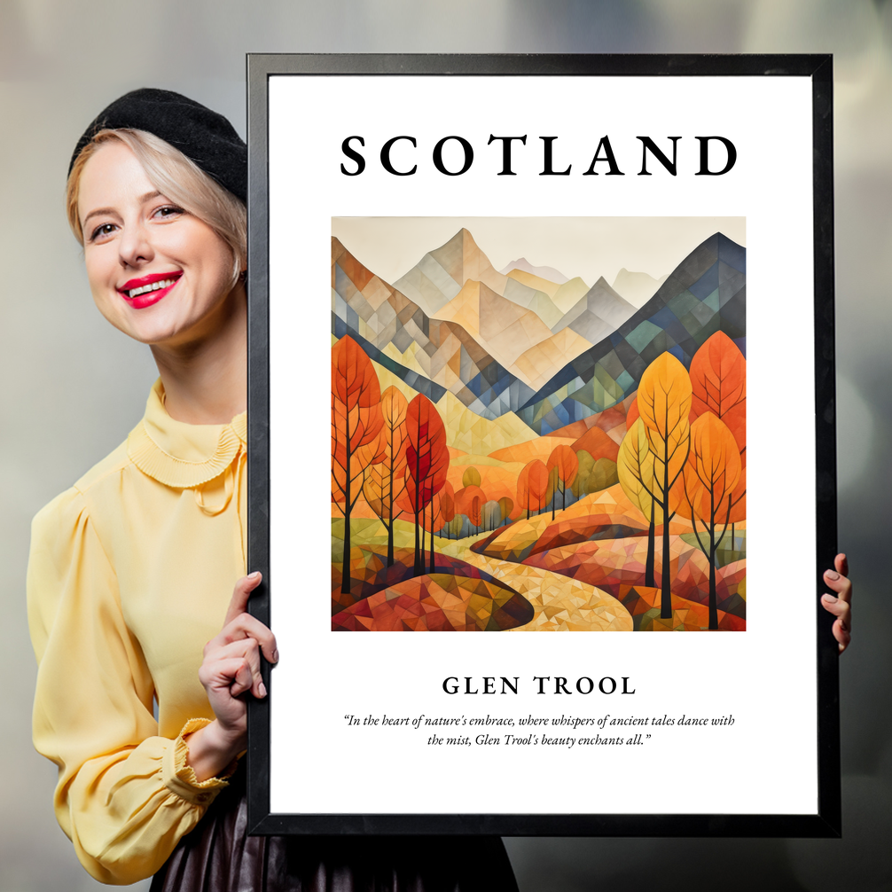 Person holding a poster of Glen Trool