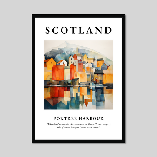 Poster of Portree Harbour, Scotland.