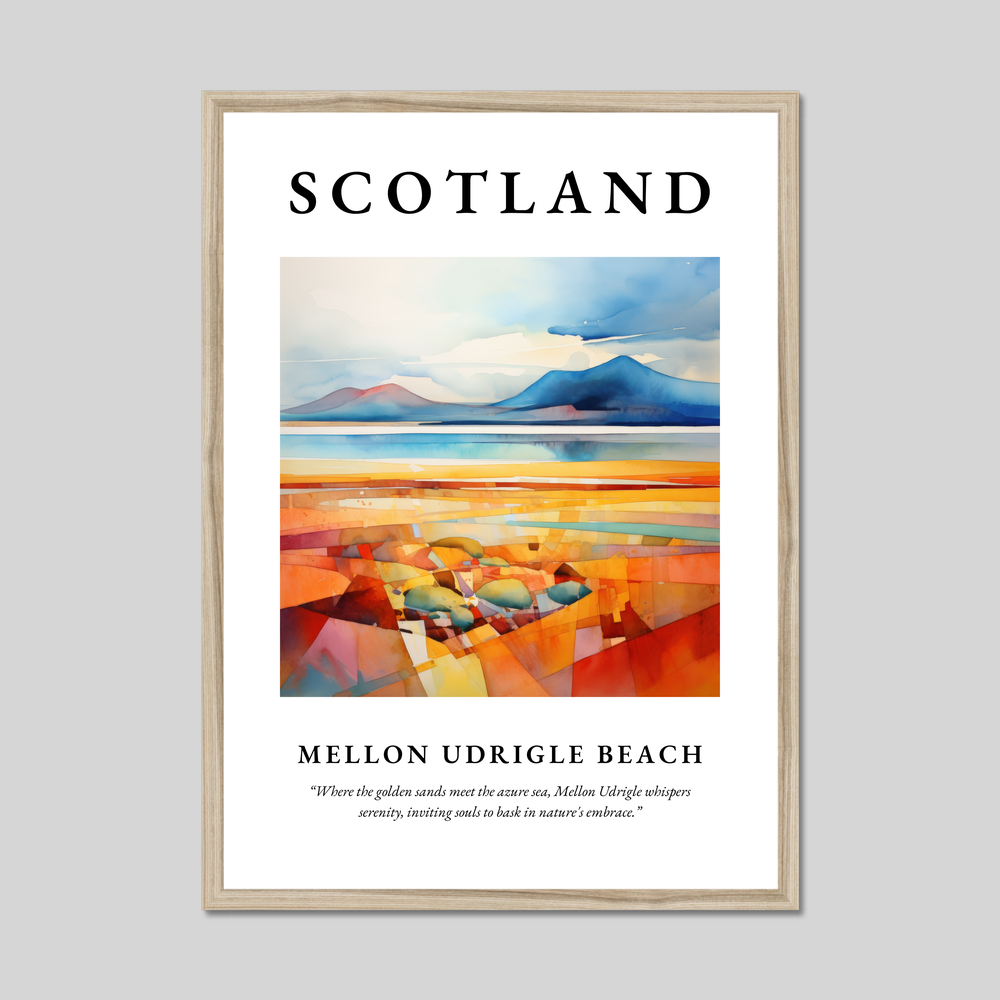 Poster in a natural frame with the word Scotland