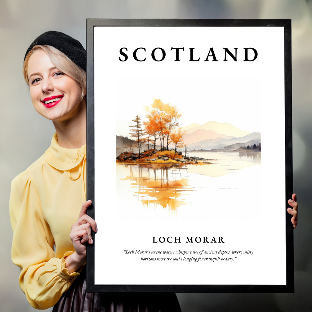 Person holding a poster of Loch Morar