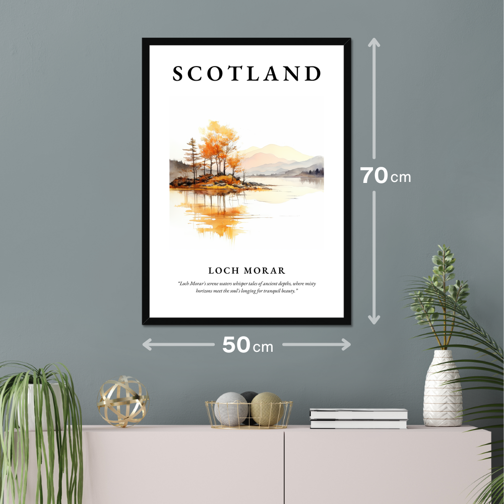 Poster of Loch Morar hanging on a wall