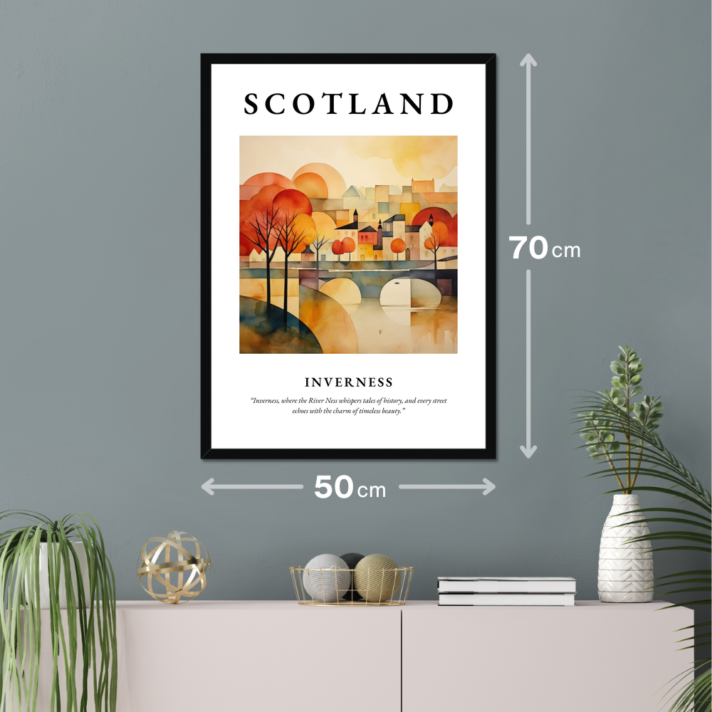 Poster of Inverness hanging on a wall