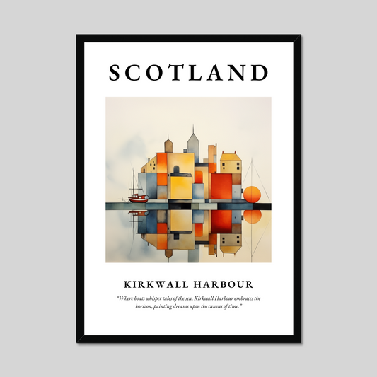 Poster of Kirkwall Harbour, Scotland.