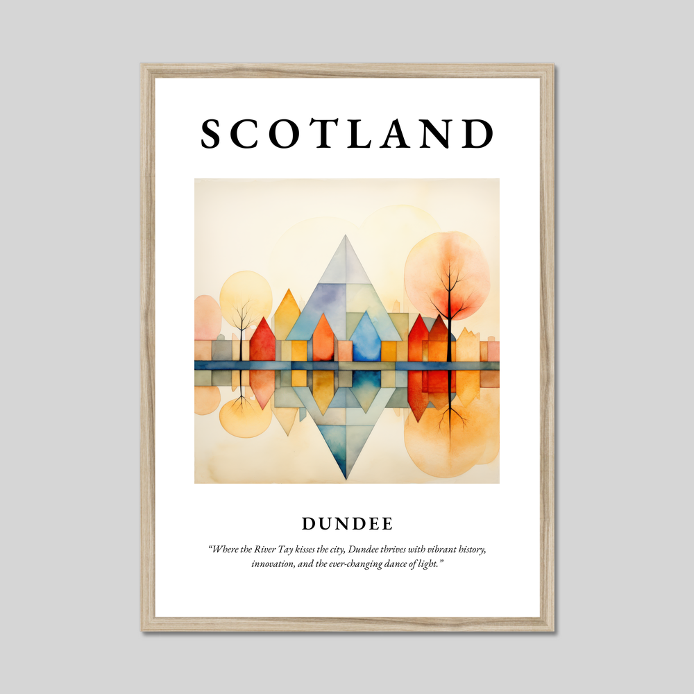 Poster in a natural frame with the word Scotland