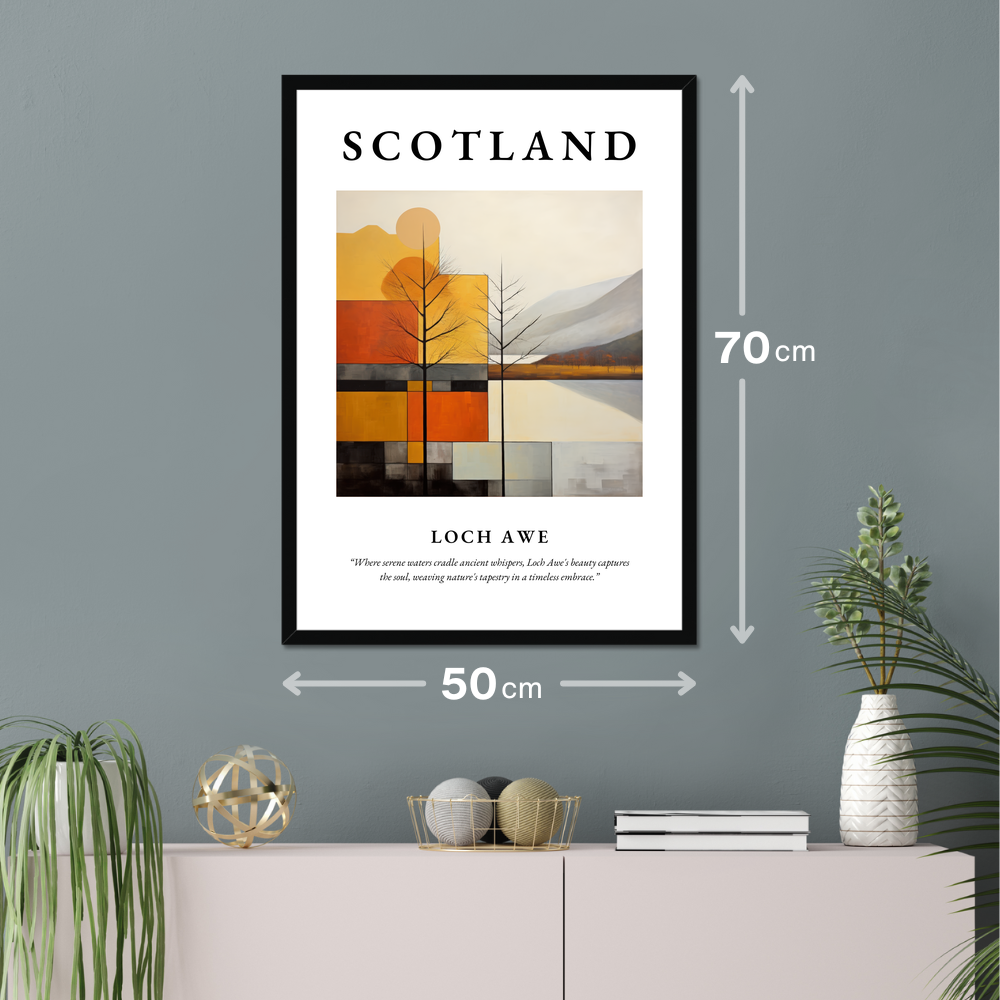 Poster of Loch Awe hanging on a wall